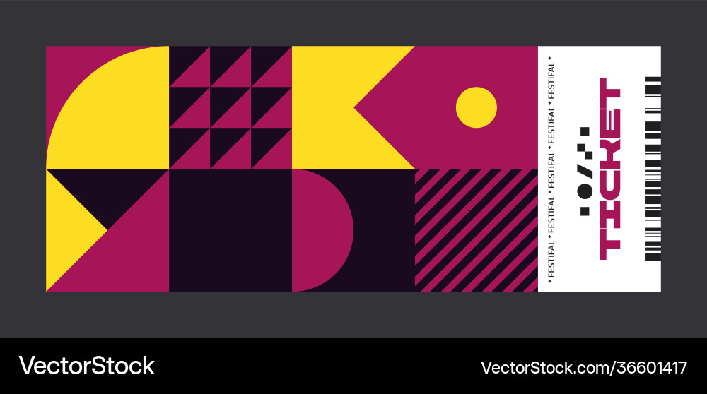 Ticket abstract design template Ticket abstract design template vector image