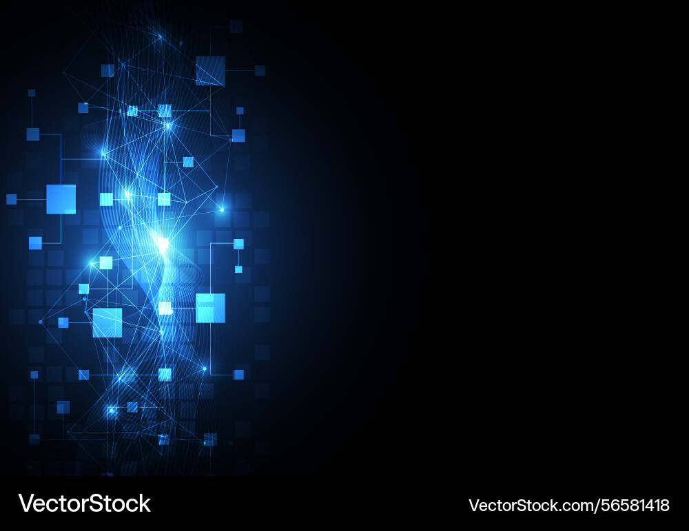 Abstract blockchain digital technology concept Abstract blockchain digital technology concept vector image