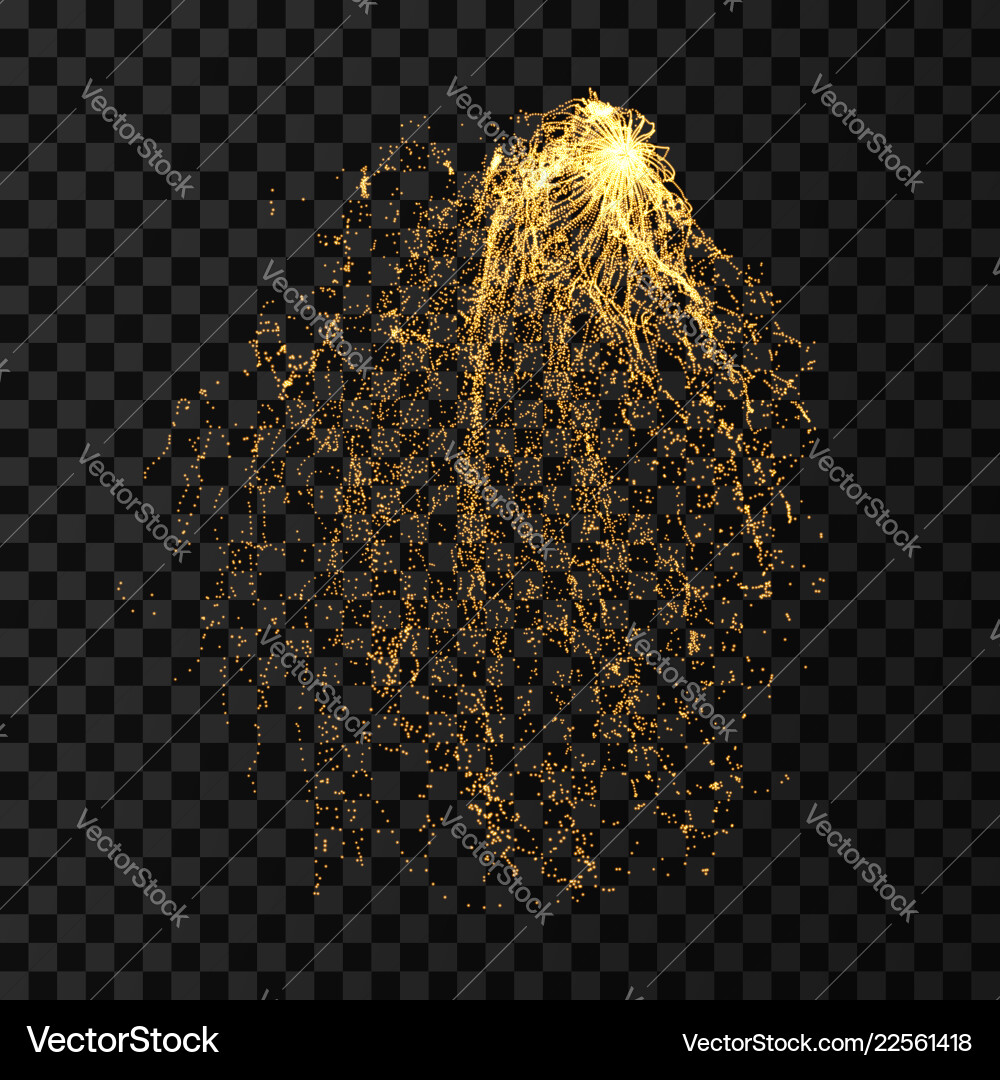 Array with dynamic particles 3d grid design Array with dynamic particles 3d grid design vector image
