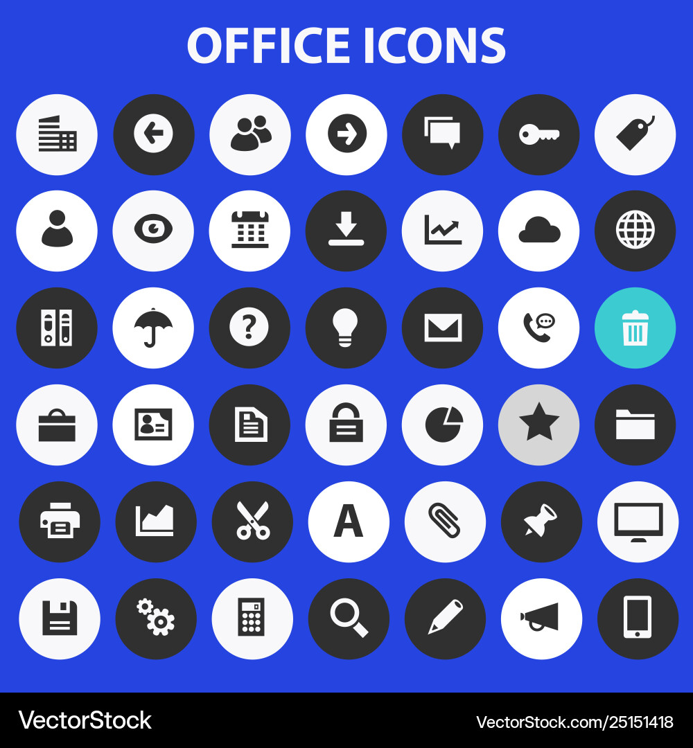 Big ui ux and office icon set Big ui ux and office icon set vector image