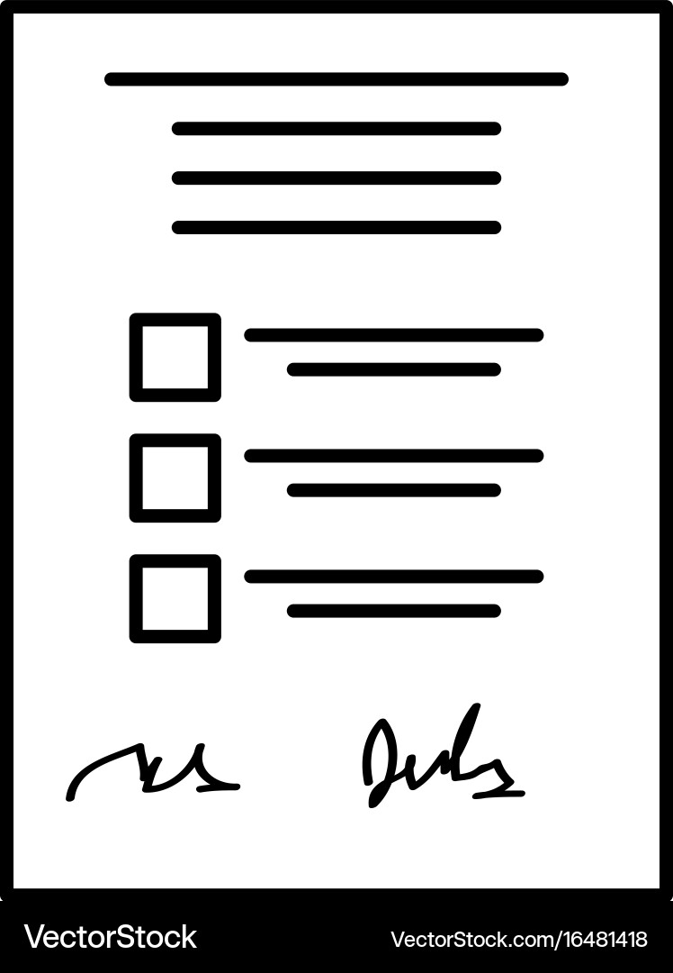 Checklist form sheet vector image