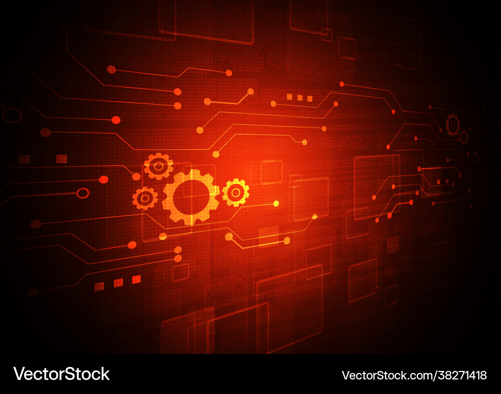 Circuit technology background with hi-tech Circuit technology background with hi-tech Vector Image