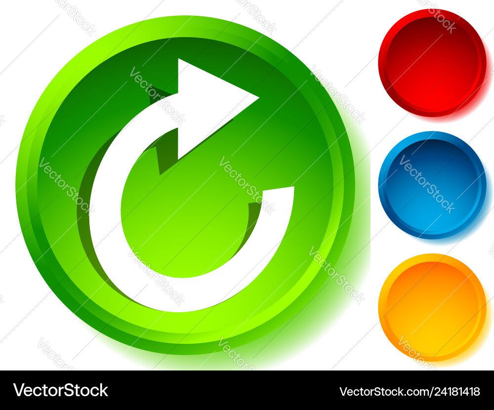 Circular arrow icon revolve rotate iteration Circular arrow icon revolve rotate iteration vector image