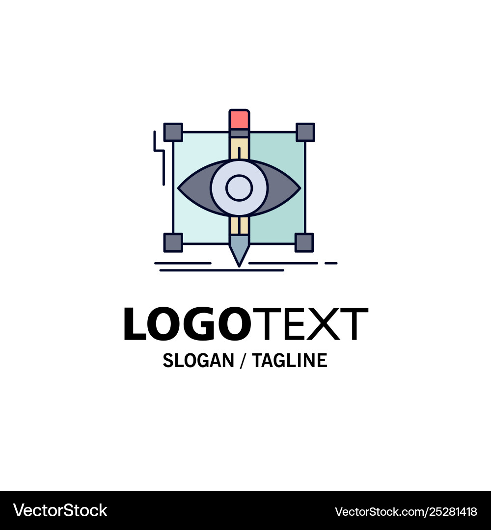 Design draft sketch sketching visual flat color vector image