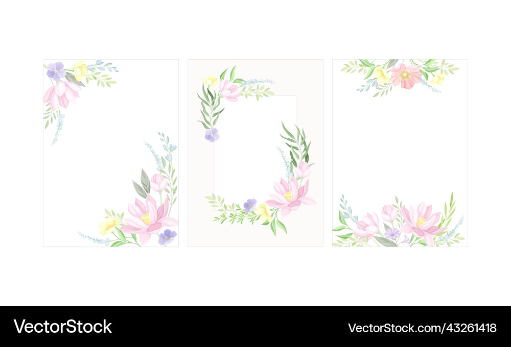 Elegant frame decorated with delicate pastel Elegant frame decorated with delicate pastel vector image