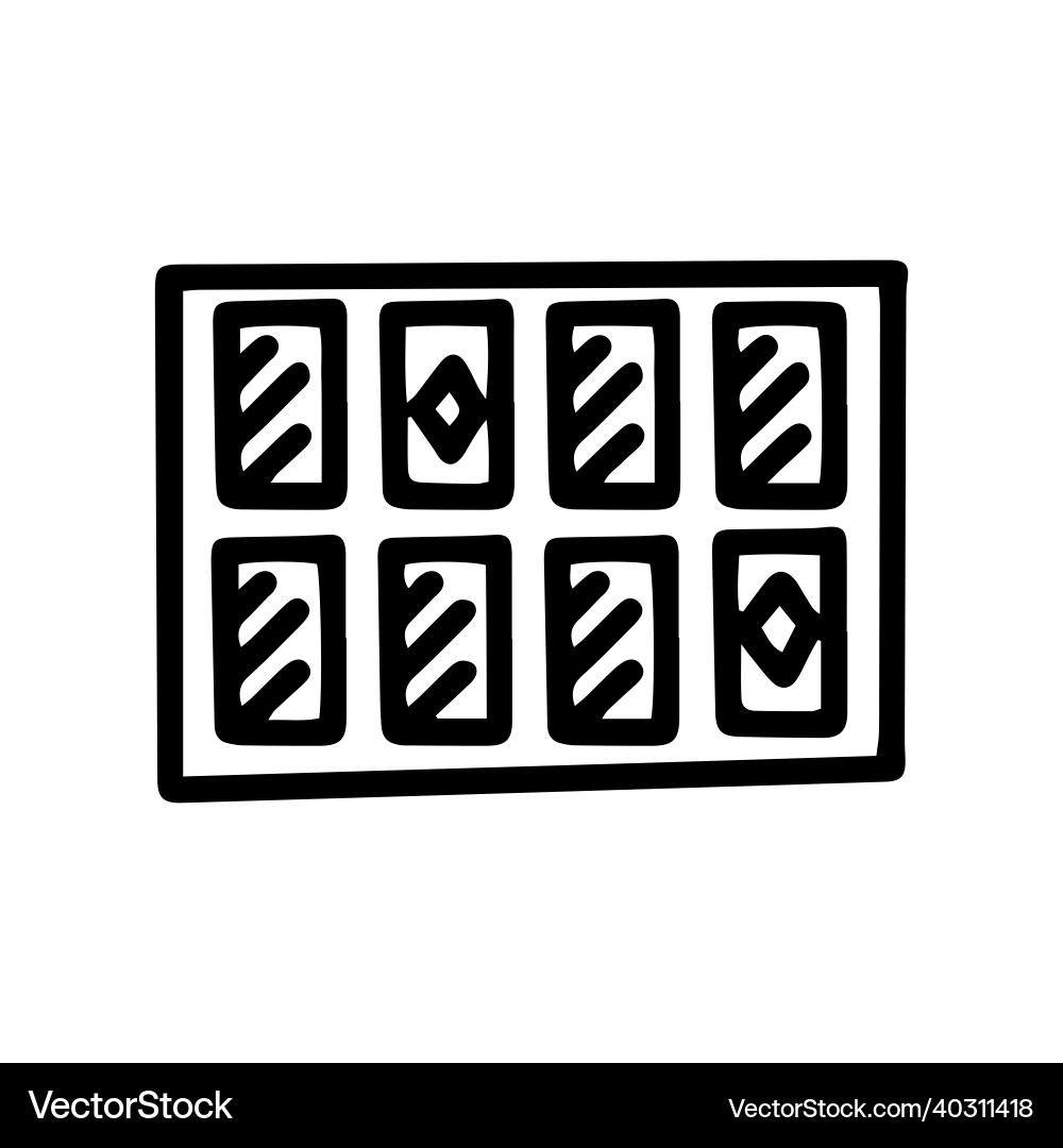 Find a double game line doodle simple icon Find a double game line doodle simple icon vector image