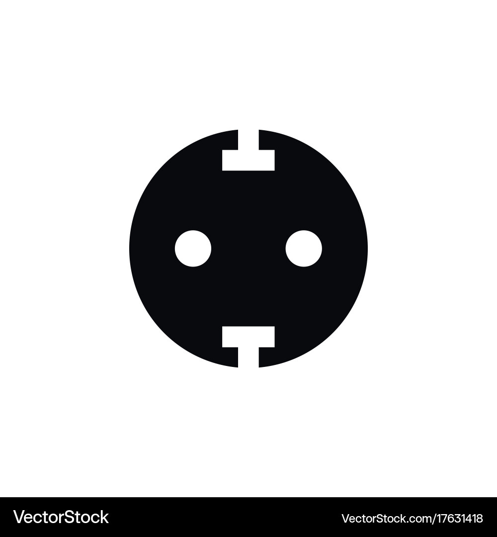 Isolated unplugged icon socket element can Vector Image