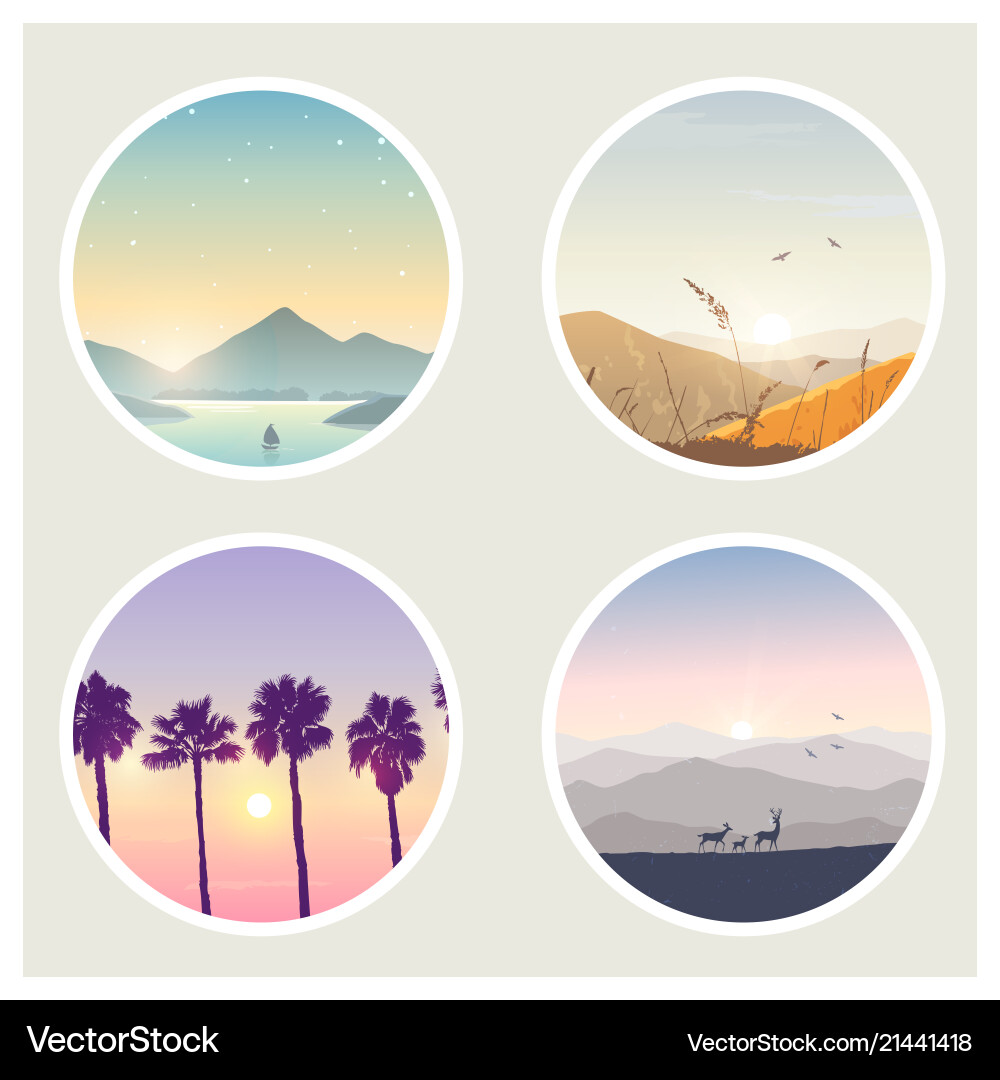 Landscapes Royalty Free Vector Image - VectorStock
