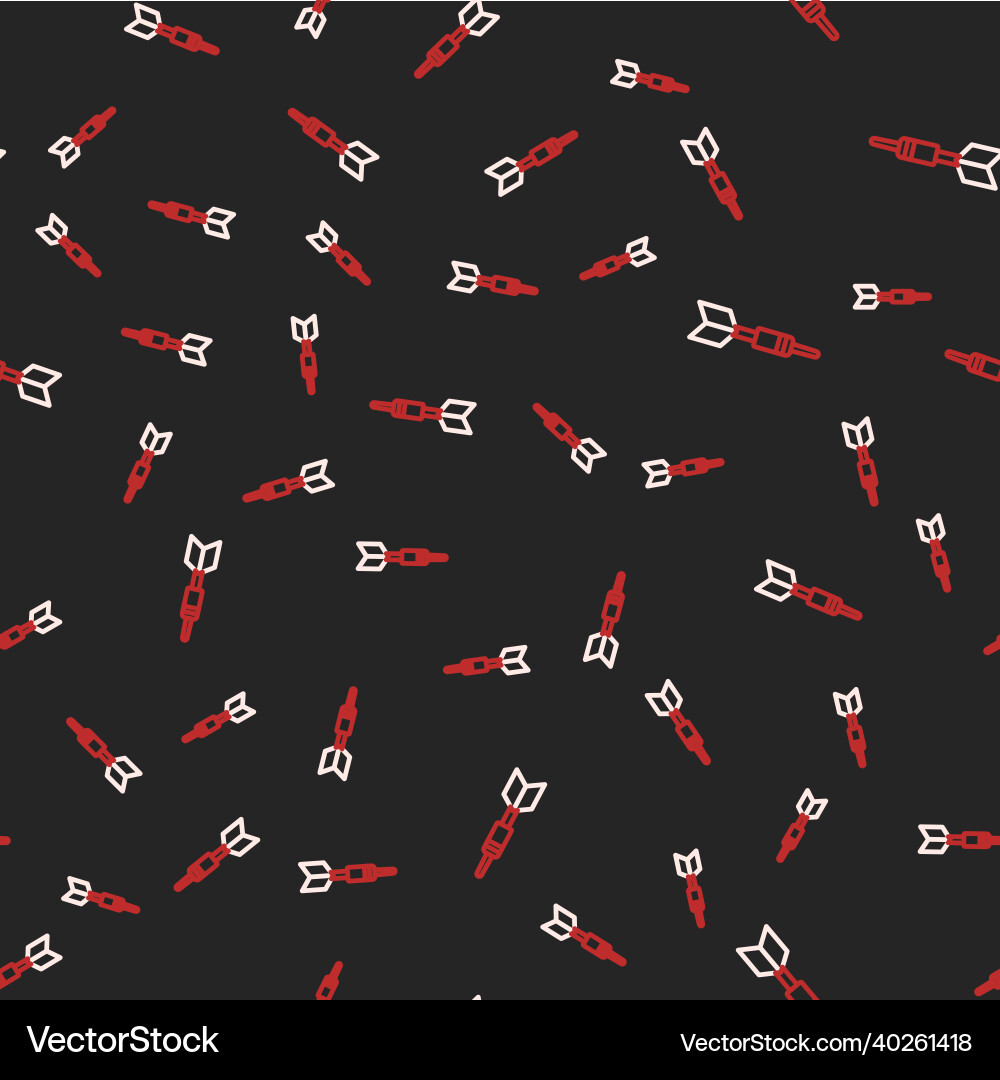 Line dart arrow icon isolated seamless pattern Vector Image