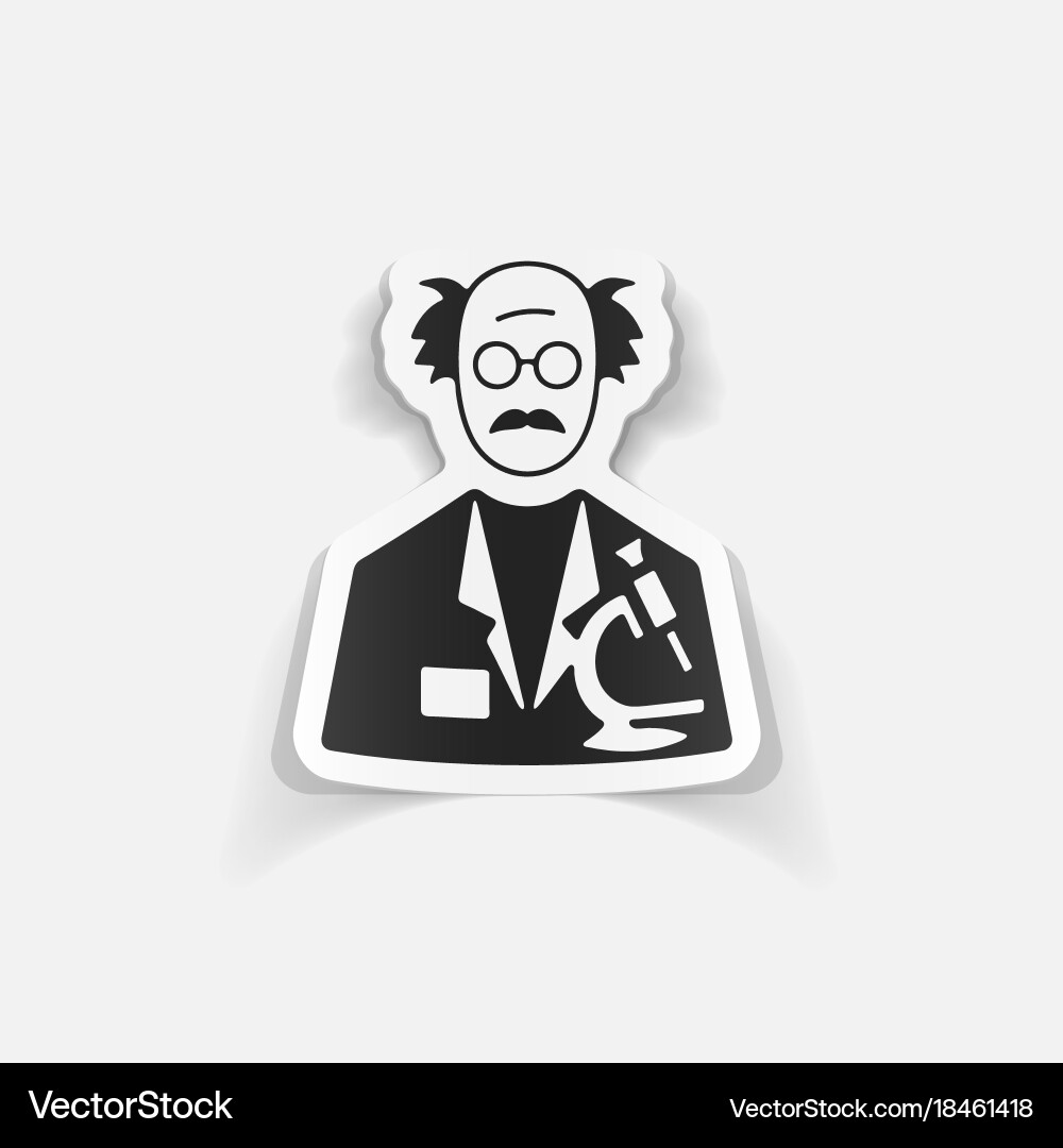 Realistic design element scientist Vector Image