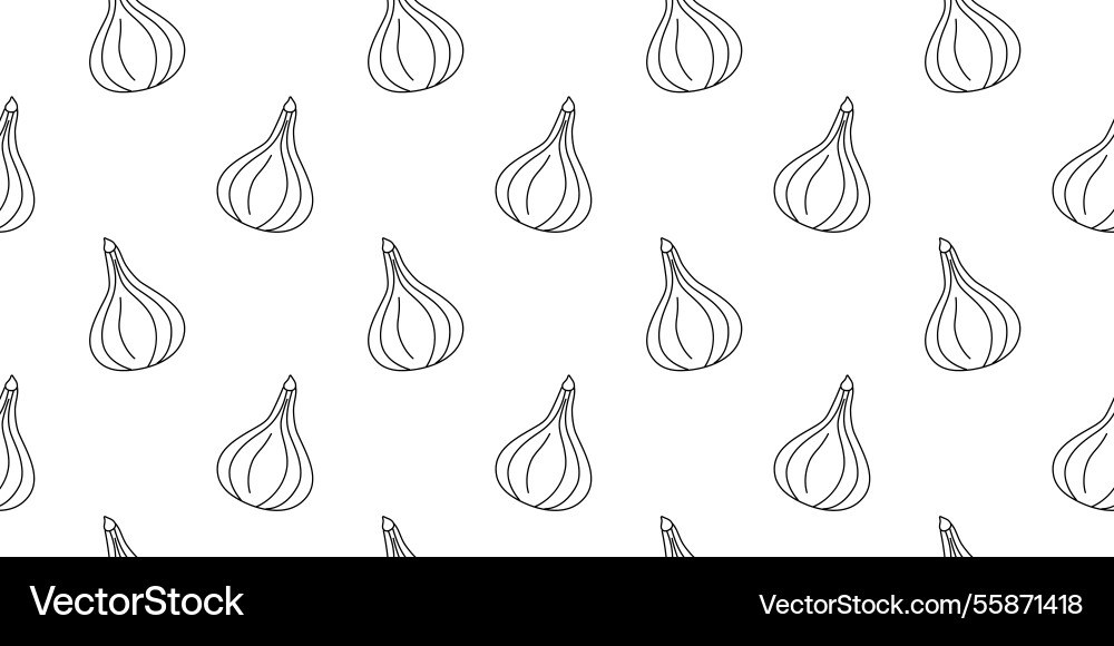 Repeating pattern design featuring simple onion Repeating pattern design featuring simple onion Vector Image