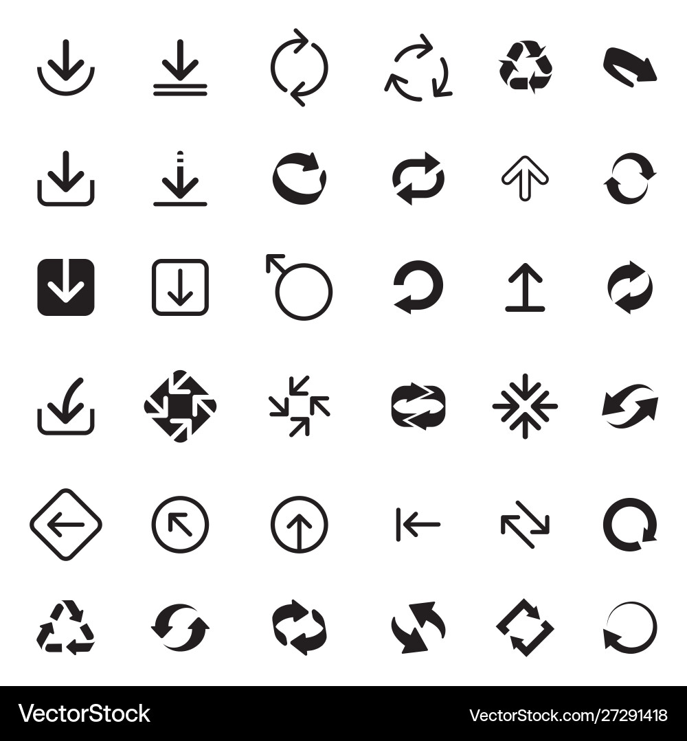 Set arrows for web collection icons vector image