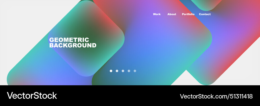 Square internet web page design template Square internet web page design template Vector Image