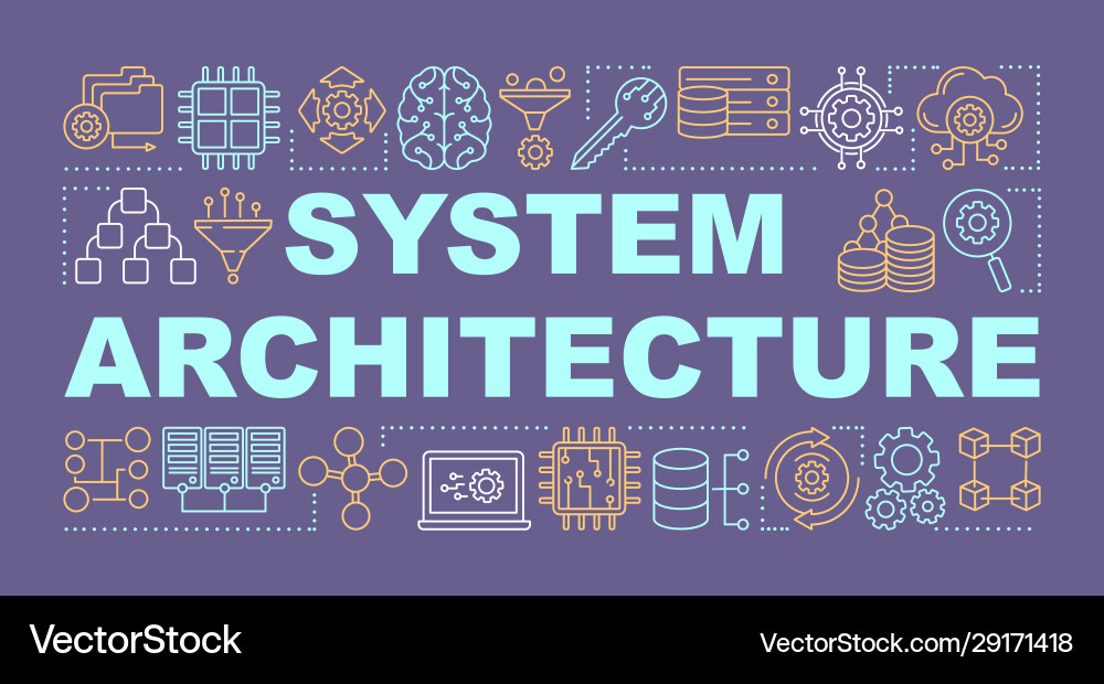 System architecture word concepts banner System architecture word concepts banner vector image