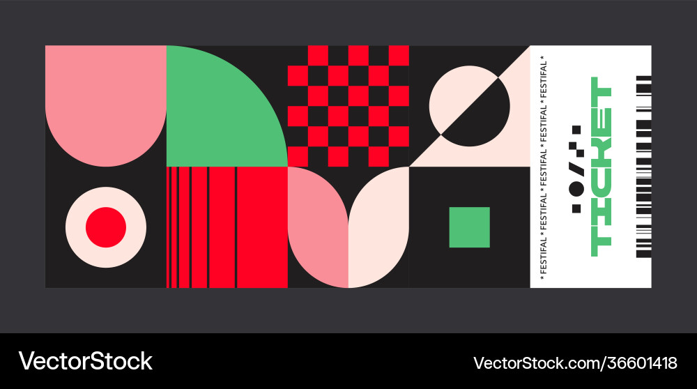 Ticket abstract design template Ticket abstract design template vector image