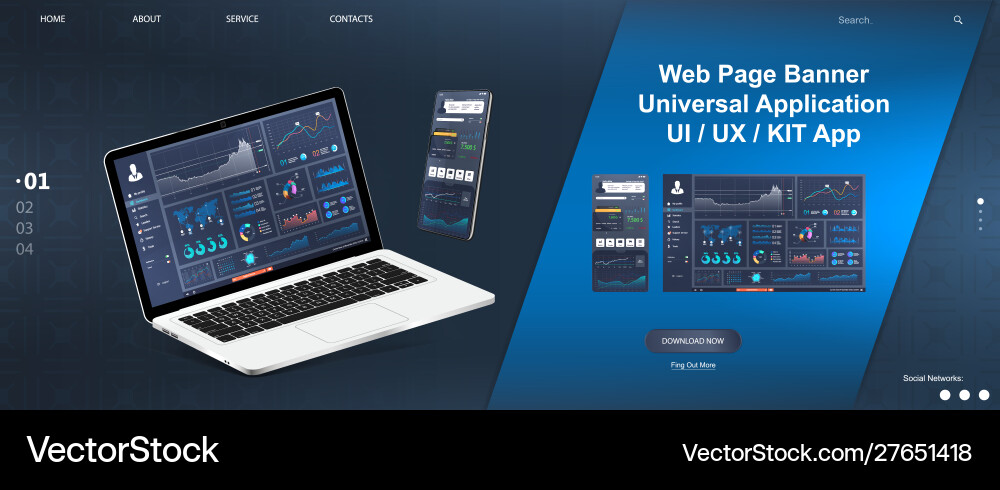 Trade platform app and web page screen template Vector Image