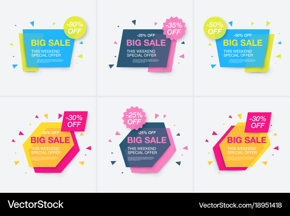 Weekend sale banner special offer Vector Image