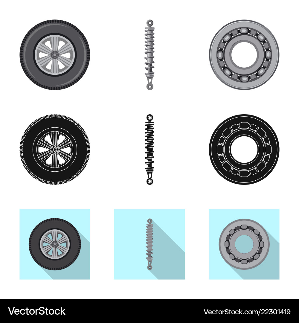 Auto and part icon set vector image