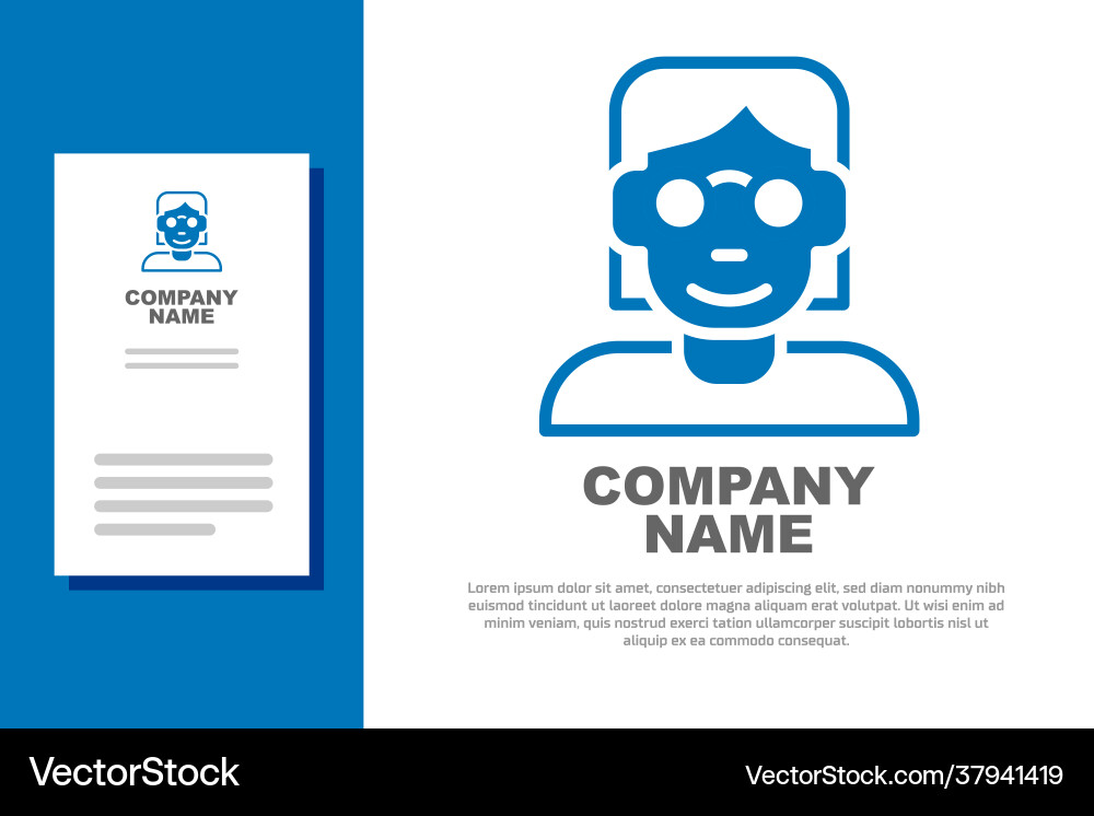 Blue hacker or coder icon isolated on white Vector Image