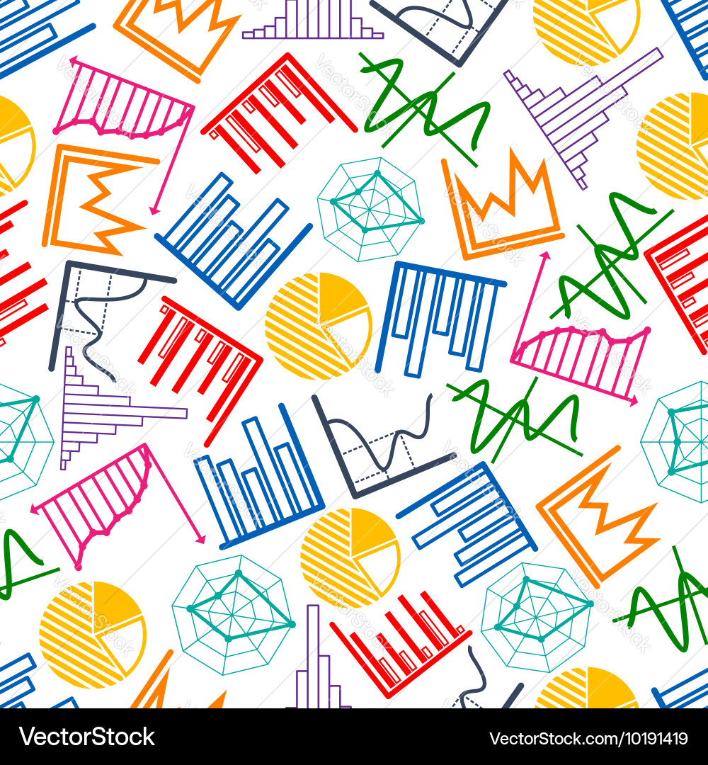 Business Charts and Graphs Pattern vector image