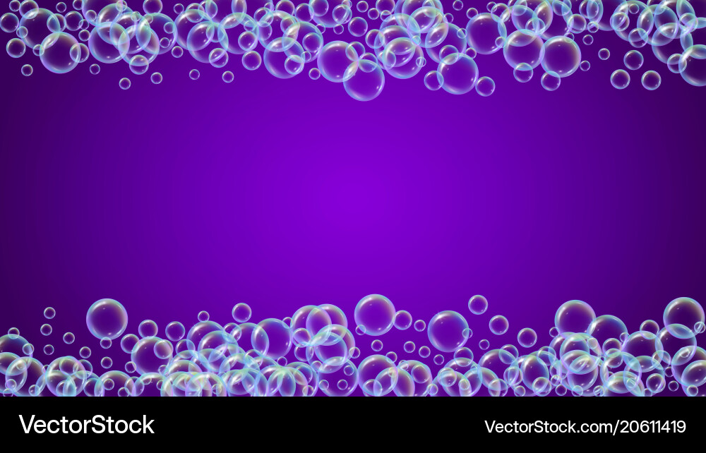 Cleaning foam on gradient background Cleaning foam on gradient background vector image