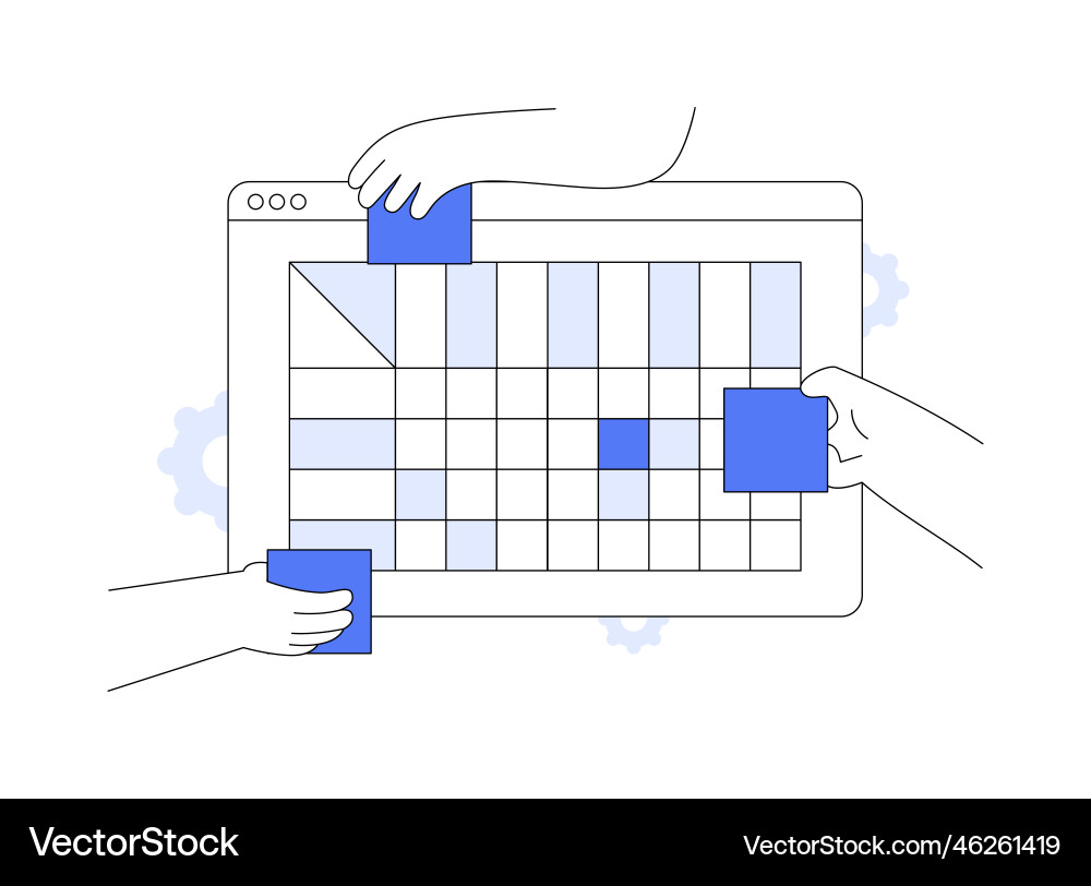 Design structure matrix abstract concept Design structure matrix abstract concept vector image