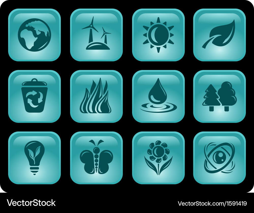Environment buttons Vector Image