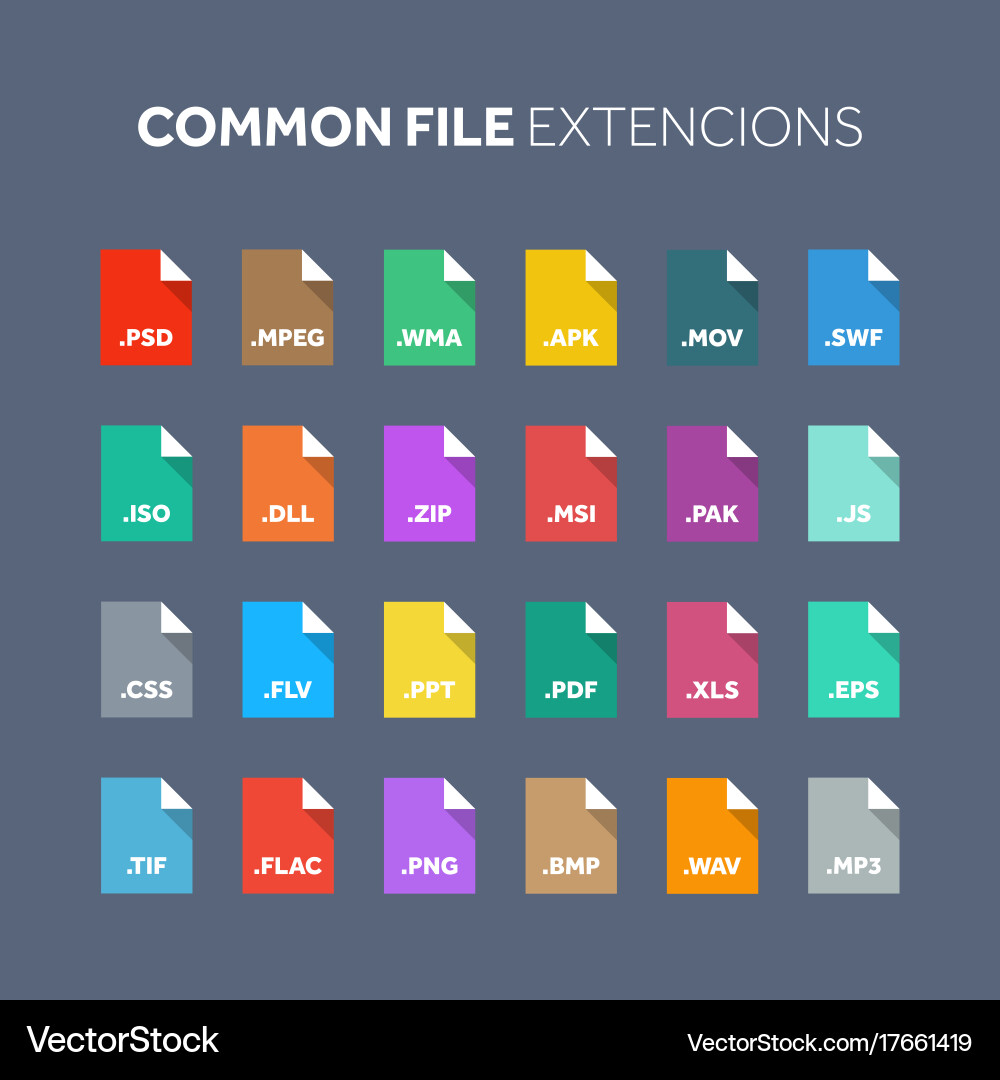 Flat Style Icon-Set Quellcode Programmierdatei vektorbild