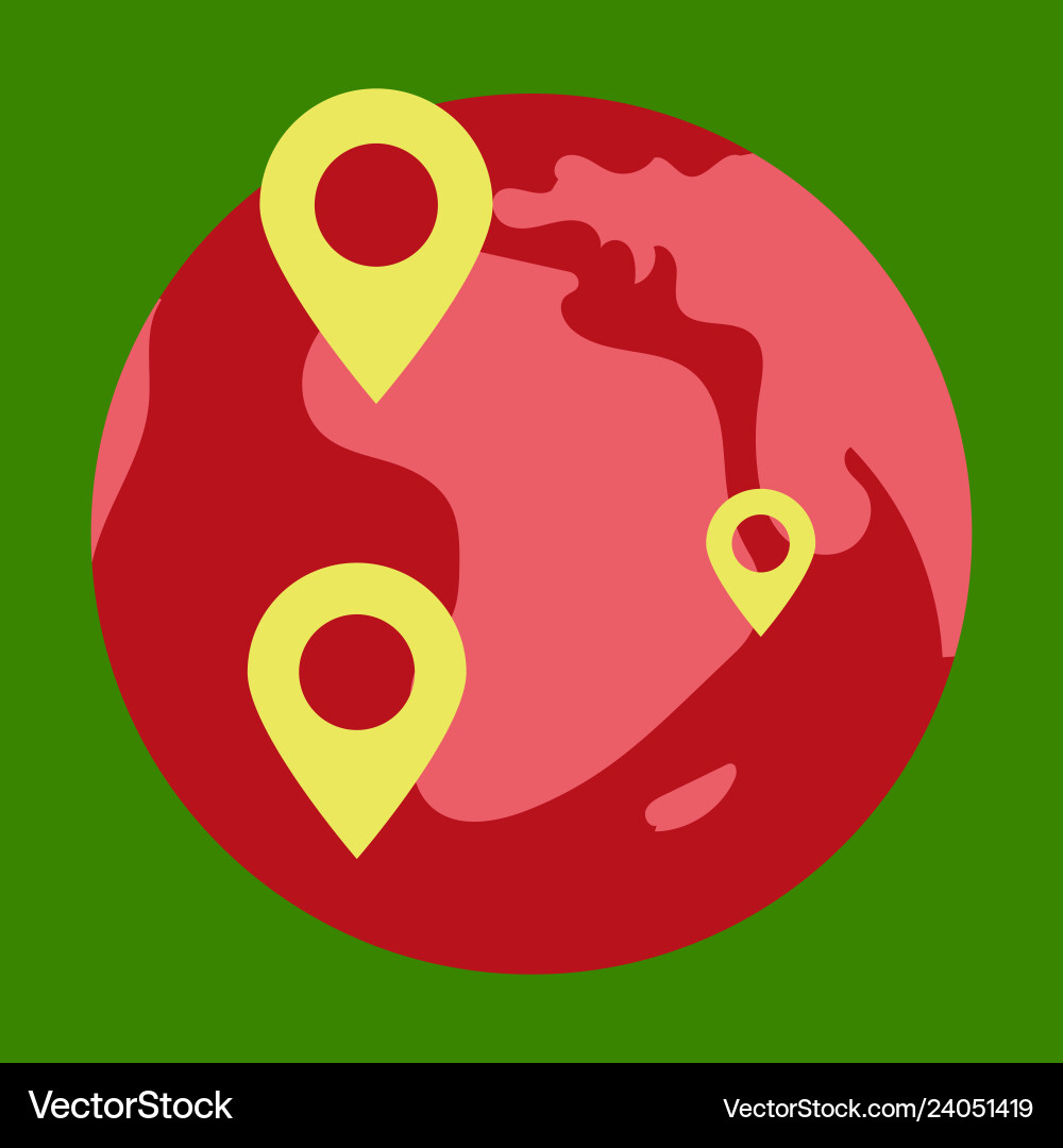 Geo location targeting with gps positioning Geo location targeting with gps positioning vector image