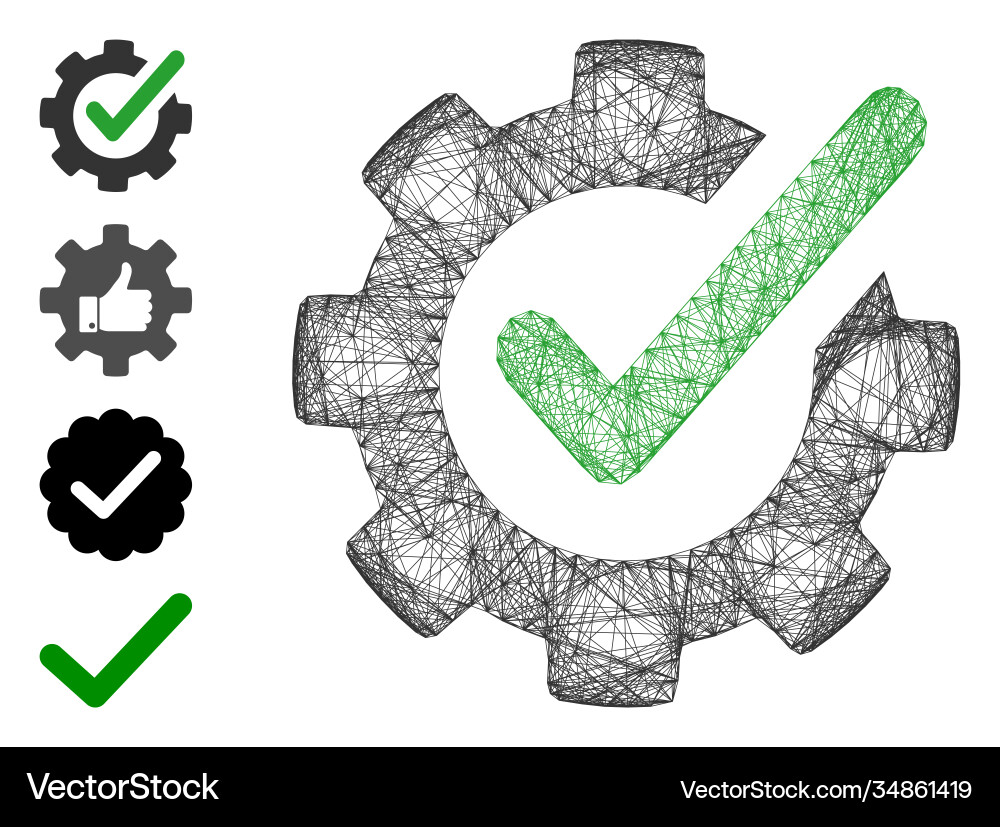 Linear checking asistance mesh Vector Image