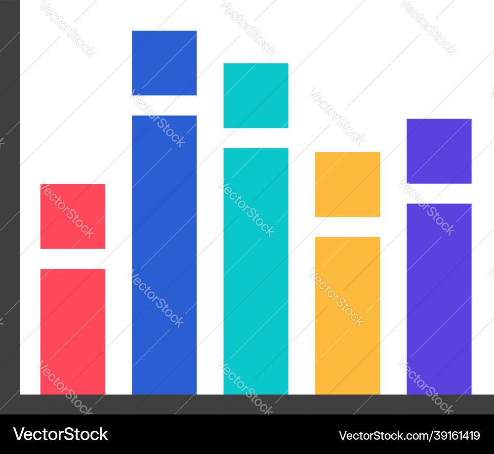 Presentation graph on a white background Vector Image