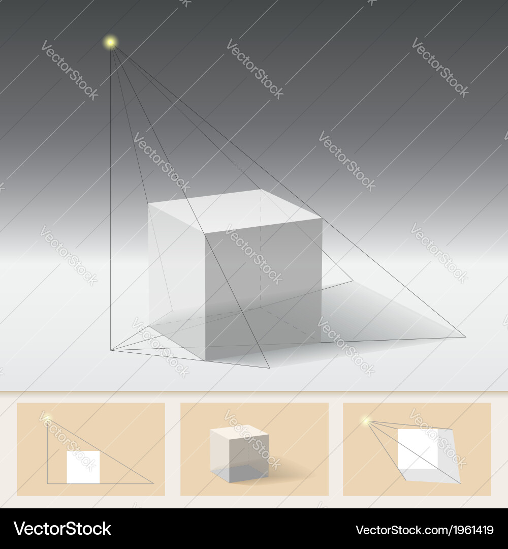 Principle of constructing the shadow vector image