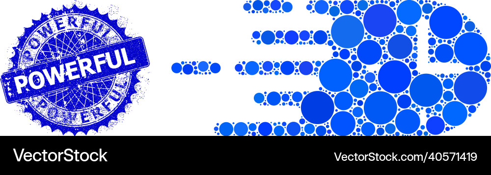 Rush time composition of dots with textured Rush time composition of dots with textured vector image