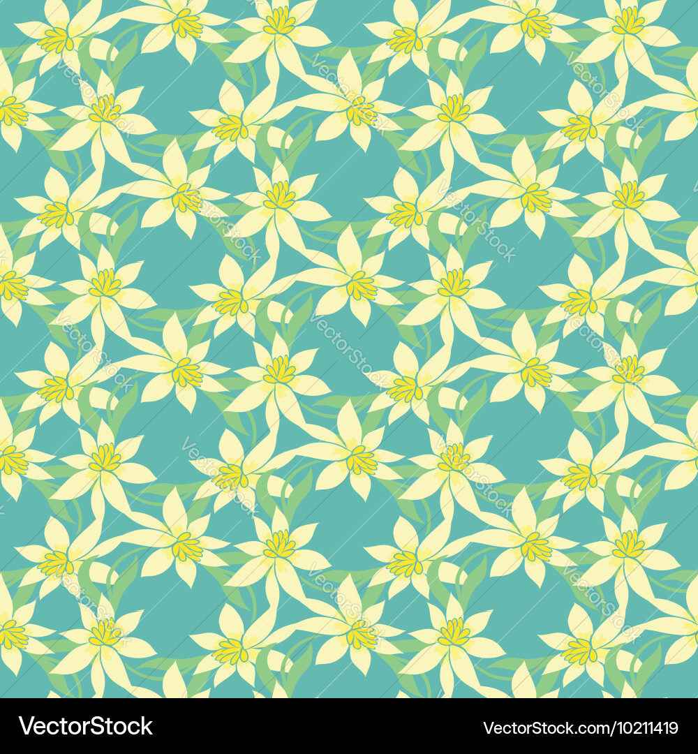 Seamless colorful pattern with spring vector image