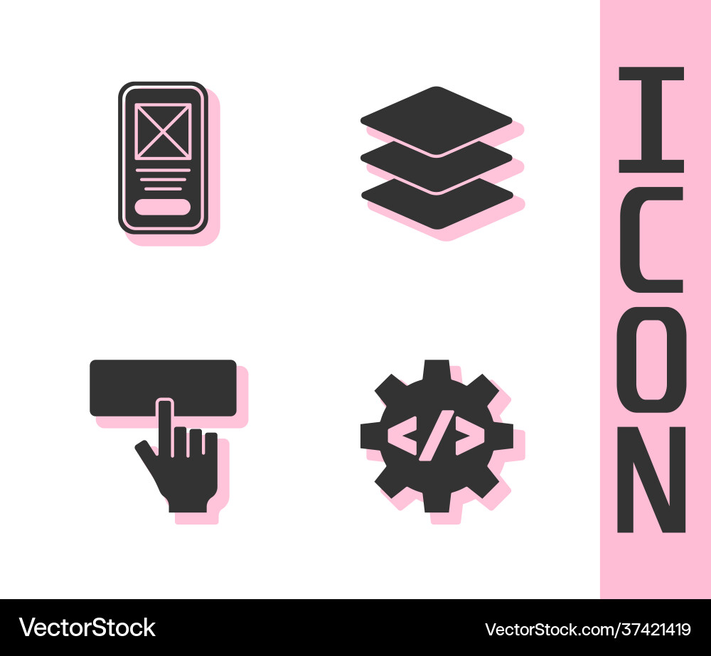 Set Frontend Entwicklung ui oder ux design Set Frontend Entwicklung ui oder ux design Vektorbild