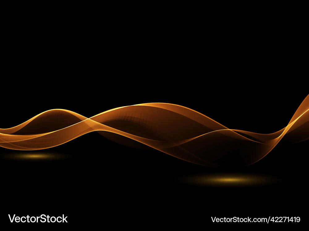 Shiny golden wave design element abstract Shiny golden wave design element abstract vector image