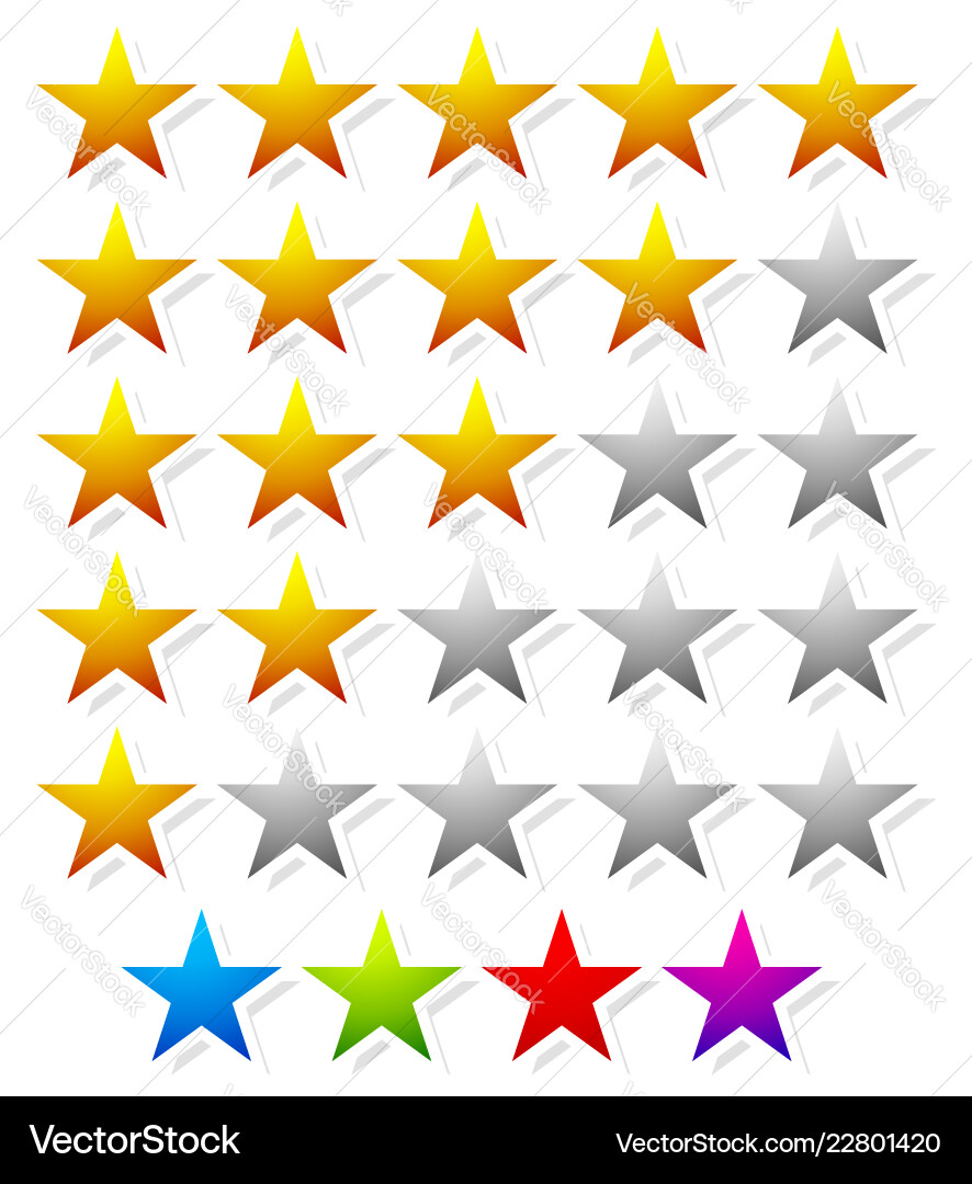5 star rating element graphics 5 star rating element graphics vector image