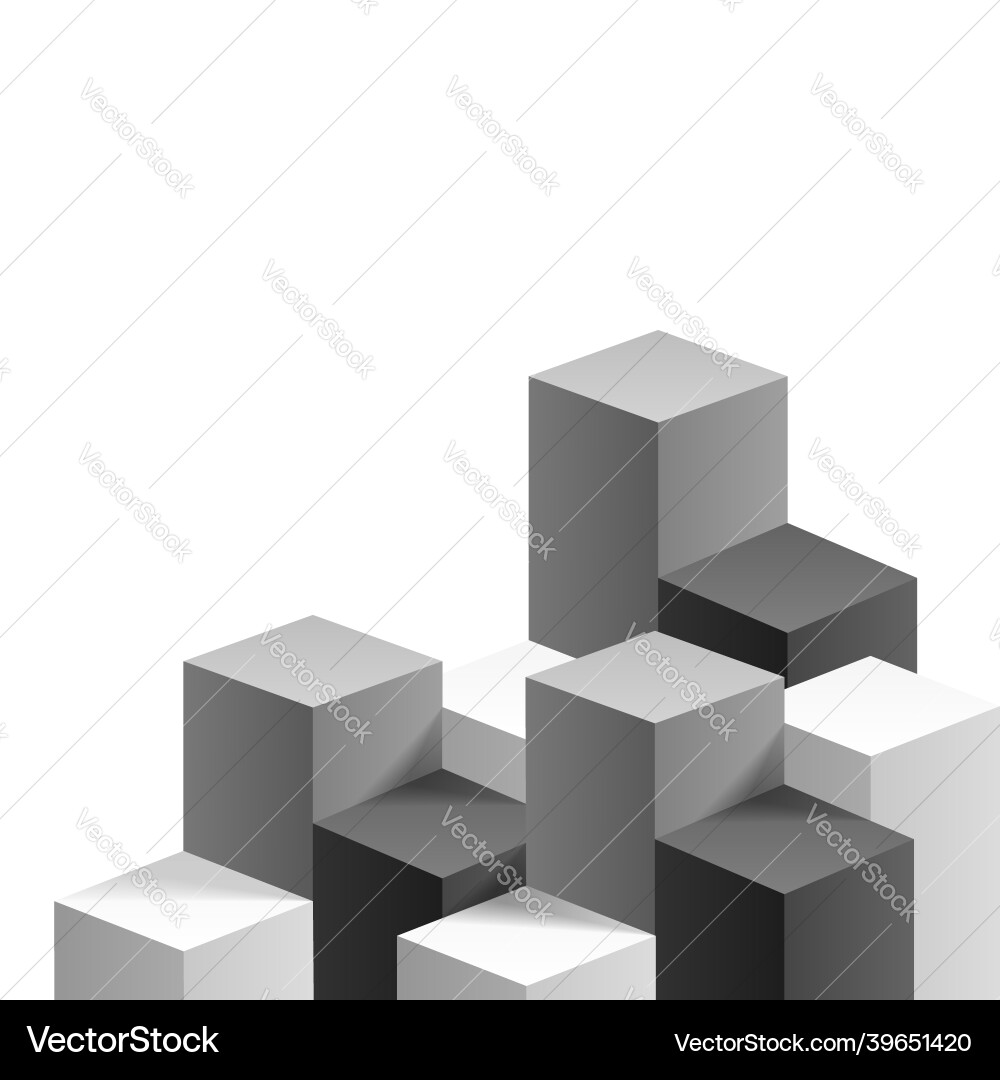 Abstract texture from cubes background 3d shapes Abstract texture from cubes background 3d shapes vector image