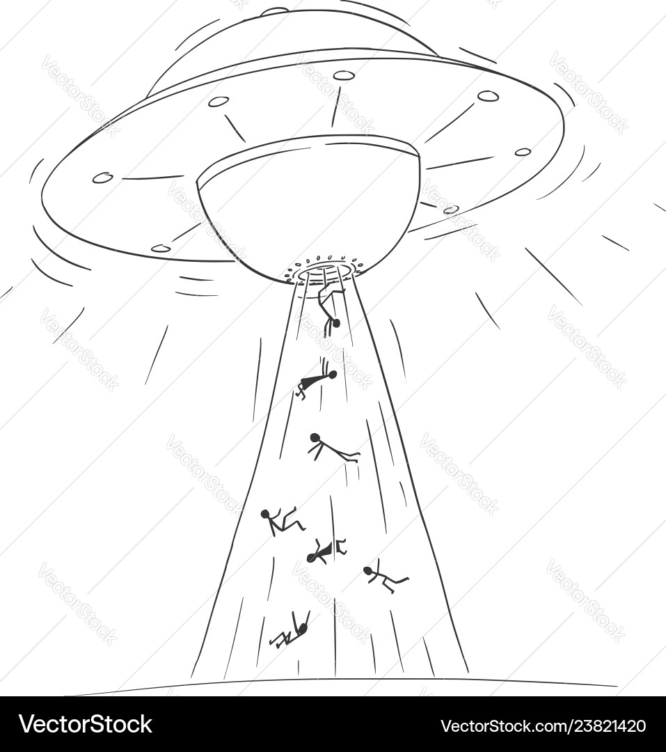 Cartoon drawing of alien space ship or ufo Cartoon drawing of alien space ship or ufo vector image
