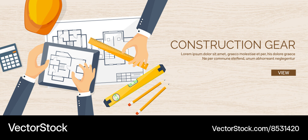 Engineering and architecture vector image