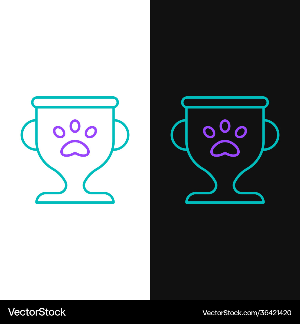 Line pet award symbol icon isolated on white Line pet award symbol icon isolated on white vector image