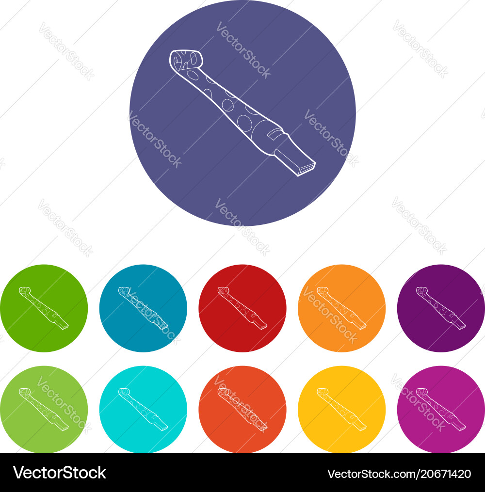 Paper language icons set color Vector Image