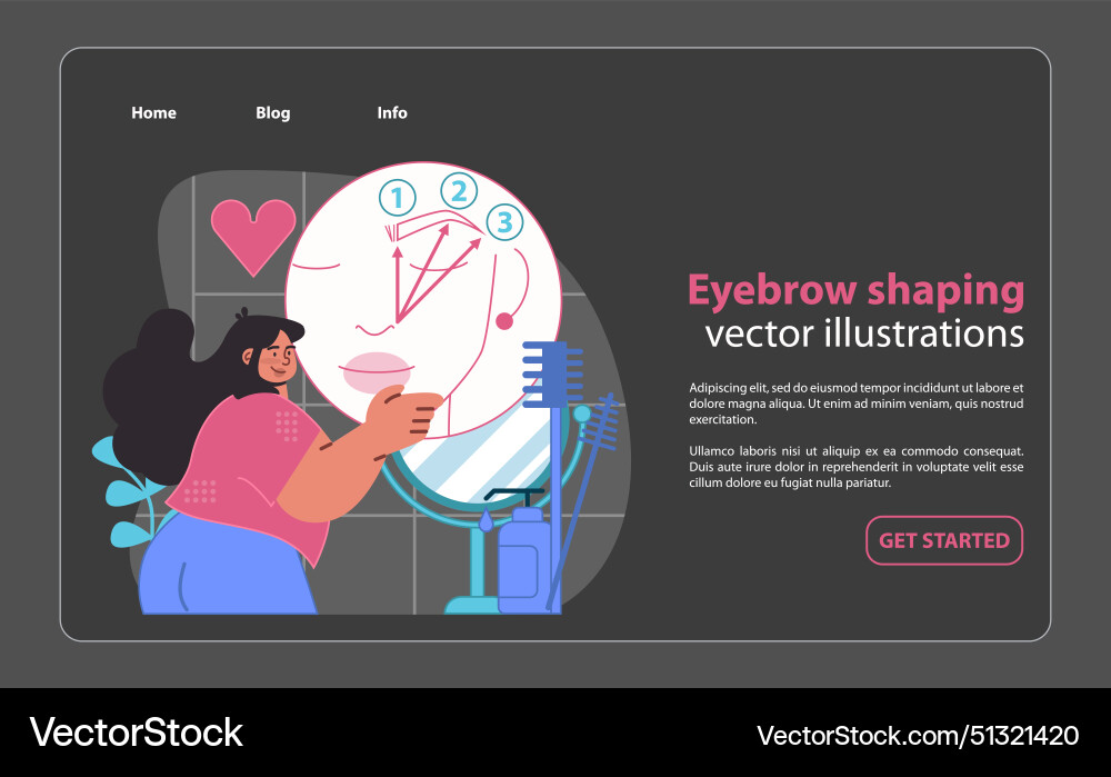Precise eyebrow shaping guide a detailed step-by Vector Image