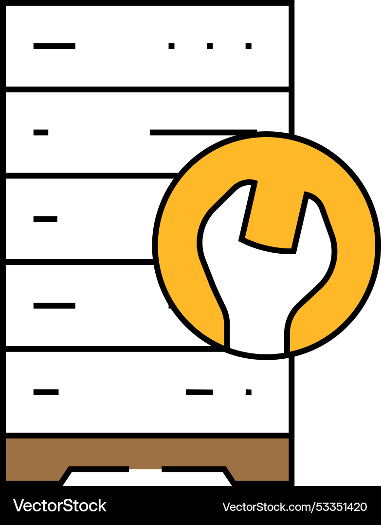 Server maintenance database icon color Server maintenance database icon color vector image