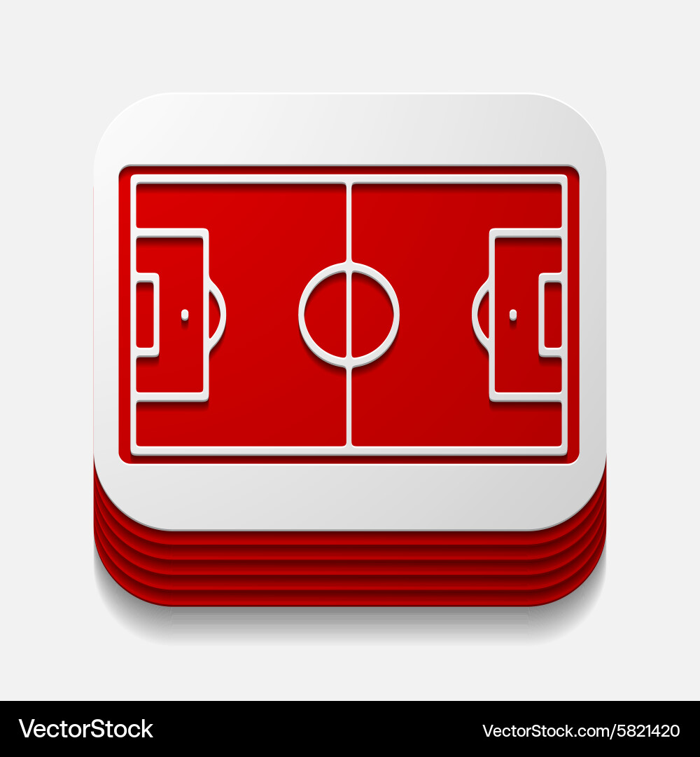 Square button playing field Vector Image
