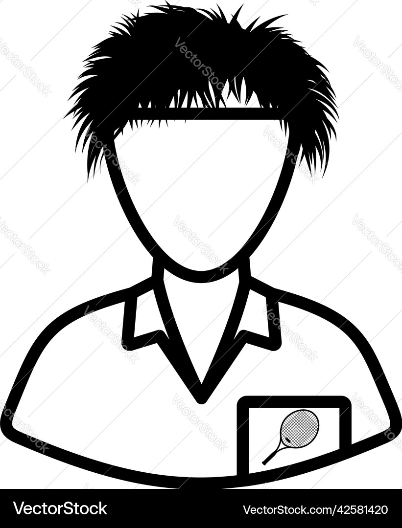 Tennis man athlete head icon Tennis man athlete head icon vector image