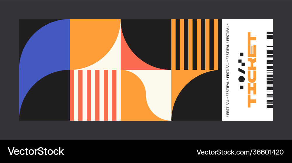 Ticket abstract design template Ticket abstract design template vector image