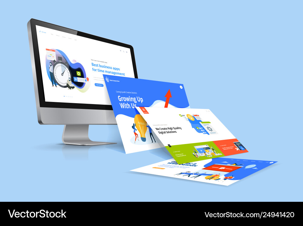 Website Development Concepts vector image