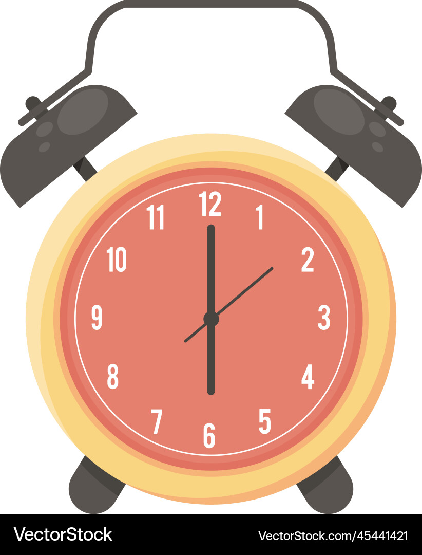 Alarm time clock vector image