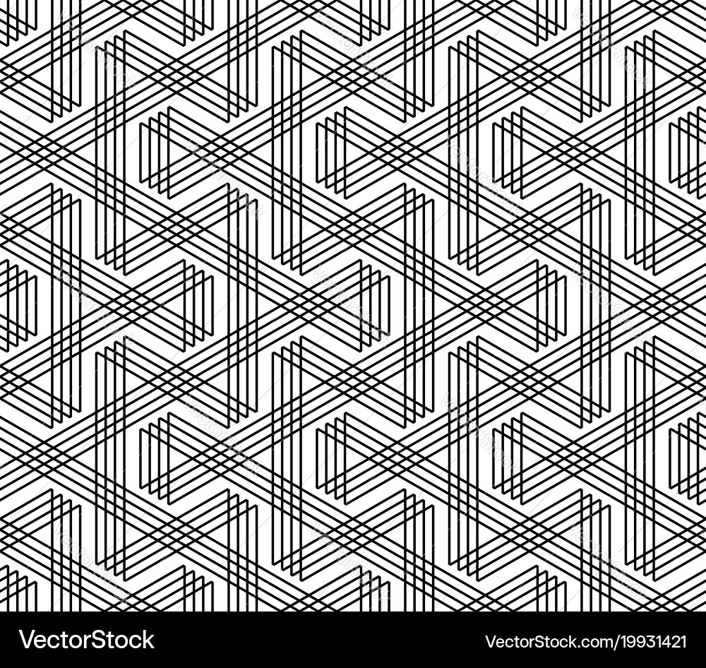 Black and White Zigzag Pattern Vector Image